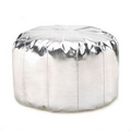 Silver Ottoman Pouf